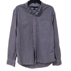 Men’s Shirt, Tommy Hilfiger Mens Shirt, size Large, blue and white check, long s